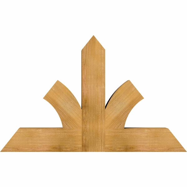 Ekena Millwork Richland Rough Sawn Timber Gable Bracket, Western Red Cedar, 48"W x 30"H x 6"D x 6"F, 15/12 Pitch GBW048X30X0606RIC00RWR - main